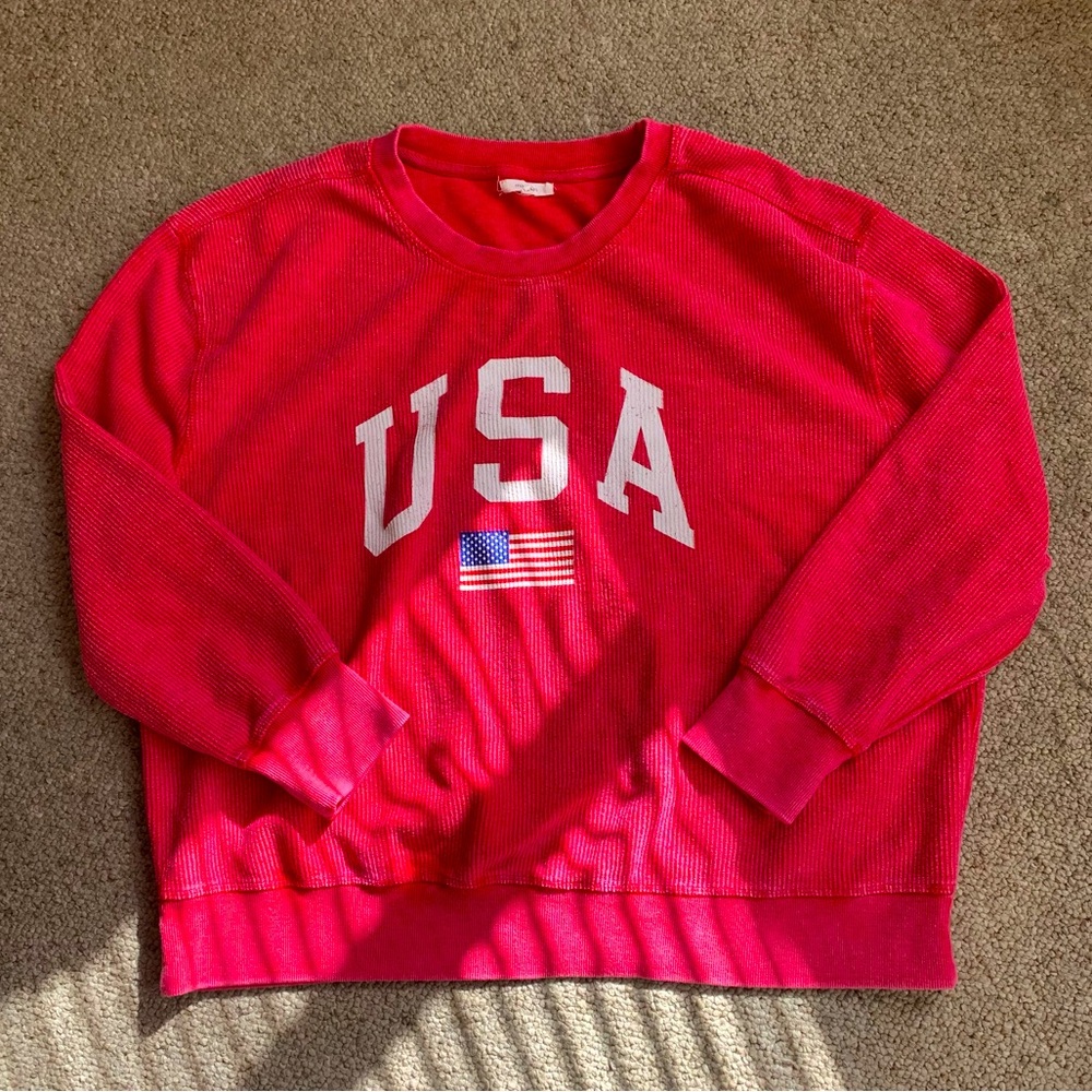 Maurice’s Pink USA Crewneck